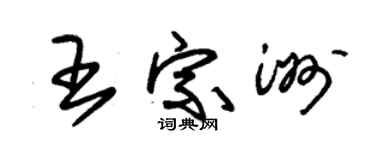 朱錫榮王宗洲草書個性簽名怎么寫