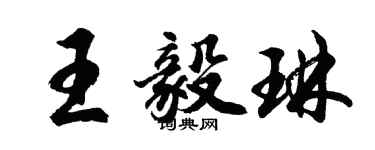 胡問遂王毅琳行書個性簽名怎么寫