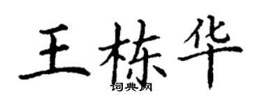 丁謙王棟華楷書個性簽名怎么寫