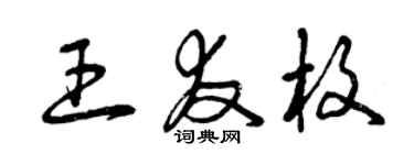 曾慶福王友枚草書個性簽名怎么寫