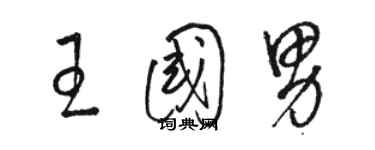 駱恆光王國男草書個性簽名怎么寫