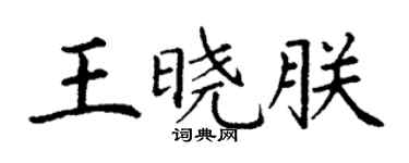 丁謙王曉朕楷書個性簽名怎么寫