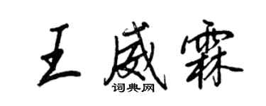 王正良王威霖行書個性簽名怎么寫