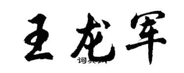胡問遂王龍軍行書個性簽名怎么寫