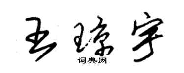 朱錫榮王瓊宇草書個性簽名怎么寫