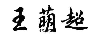 胡問遂王萌超行書個性簽名怎么寫
