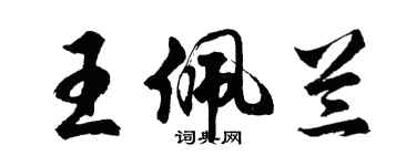 胡問遂王佩蘭行書個性簽名怎么寫