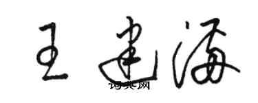 駱恆光王建滿草書個性簽名怎么寫