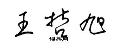 梁錦英王哲旭草書個性簽名怎么寫