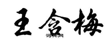 胡問遂王含梅行書個性簽名怎么寫