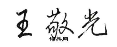 駱恆光王敬光行書個性簽名怎么寫