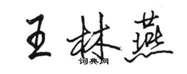 駱恆光王林燕行書個性簽名怎么寫