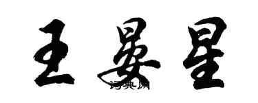 胡問遂王晏星行書個性簽名怎么寫