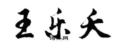 胡問遂王樂夭行書個性簽名怎么寫