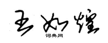 朱錫榮王如煌草書個性簽名怎么寫