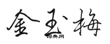 駱恆光金玉梅行書個性簽名怎么寫