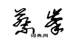 朱錫榮蔡峰草書個性簽名怎么寫