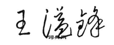 駱恆光王溢鋒草書個性簽名怎么寫