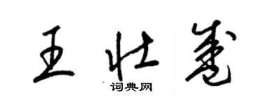 梁錦英王壯盛草書個性簽名怎么寫