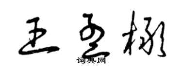 曾慶福王孟橄草書個性簽名怎么寫