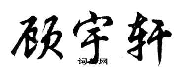 胡問遂顧宇軒行書個性簽名怎么寫