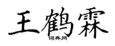 丁謙王鶴霖楷書個性簽名怎么寫