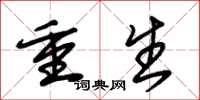 朱錫榮重生草書怎么寫