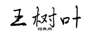 曾慶福王樹葉行書個性簽名怎么寫