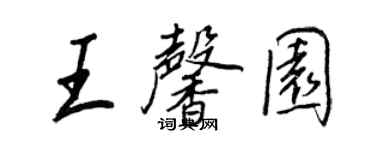 王正良王馨園行書個性簽名怎么寫