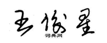 朱錫榮王俊星草書個性簽名怎么寫