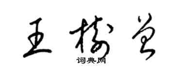 梁錦英王樹曾草書個性簽名怎么寫
