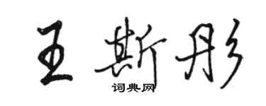 駱恆光王斯彤行書個性簽名怎么寫