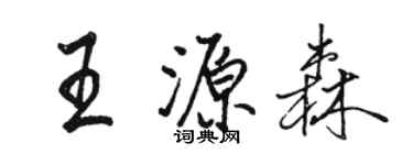 駱恆光王源森行書個性簽名怎么寫