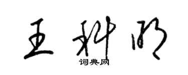 梁錦英王科明草書個性簽名怎么寫