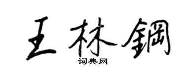 王正良王林鋼行書個性簽名怎么寫