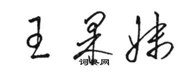 駱恆光王果妹草書個性簽名怎么寫