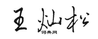 駱恆光王燦松行書個性簽名怎么寫