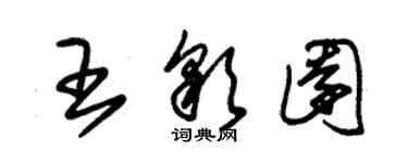 朱錫榮王彩園草書個性簽名怎么寫