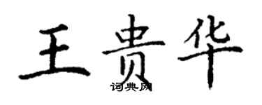 丁謙王貴華楷書個性簽名怎么寫