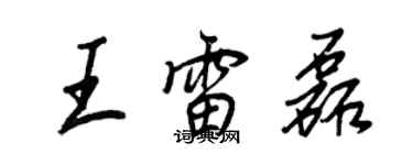 王正良王雷磊行書個性簽名怎么寫