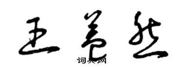 曾慶福王益然草書個性簽名怎么寫