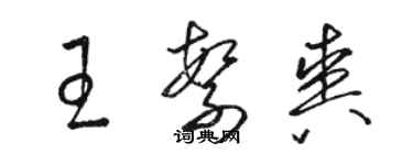 駱恆光王繁爽草書個性簽名怎么寫