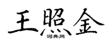 丁謙王照金楷書個性簽名怎么寫