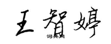 王正良王智婷行書個性簽名怎么寫