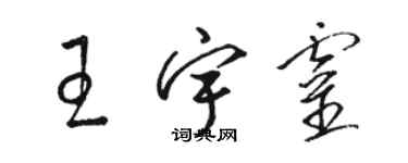 駱恆光王宇靈草書個性簽名怎么寫