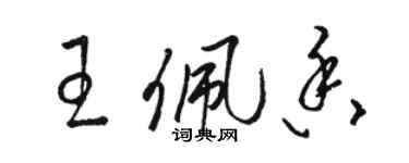 駱恆光王佩香草書個性簽名怎么寫