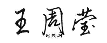 駱恆光王周瑩行書個性簽名怎么寫