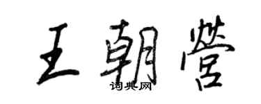 王正良王朝營行書個性簽名怎么寫