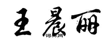 胡問遂王晨麗行書個性簽名怎么寫