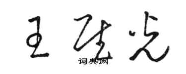 駱恆光王慰光草書個性簽名怎么寫